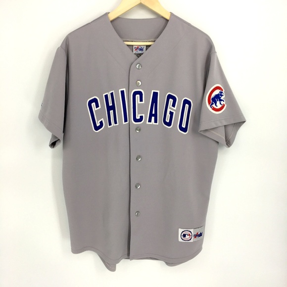 chicago cubs button up jersey